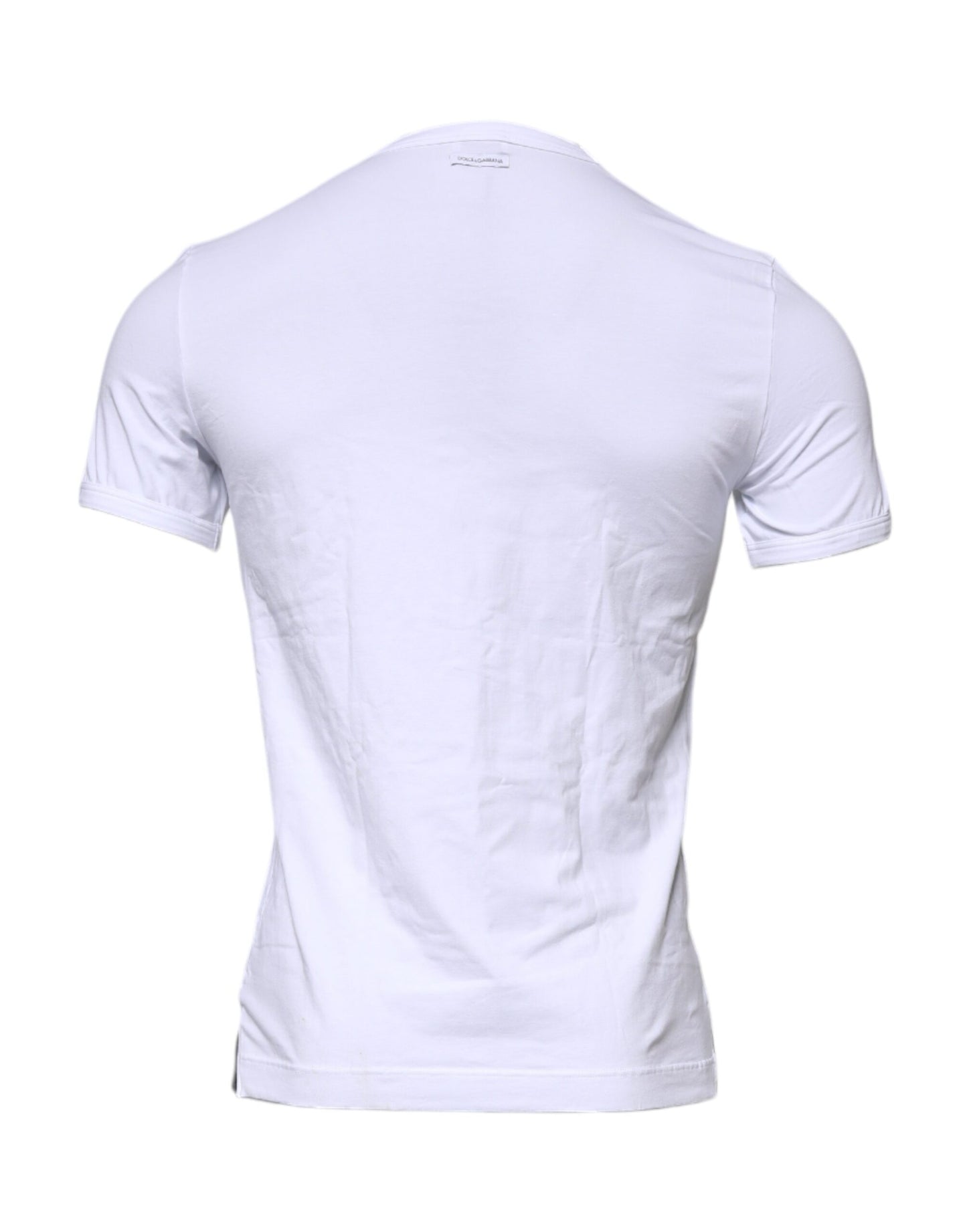 Dolce & Gabbana White Cotton Stretch Crew Neck Underwear T-shirt