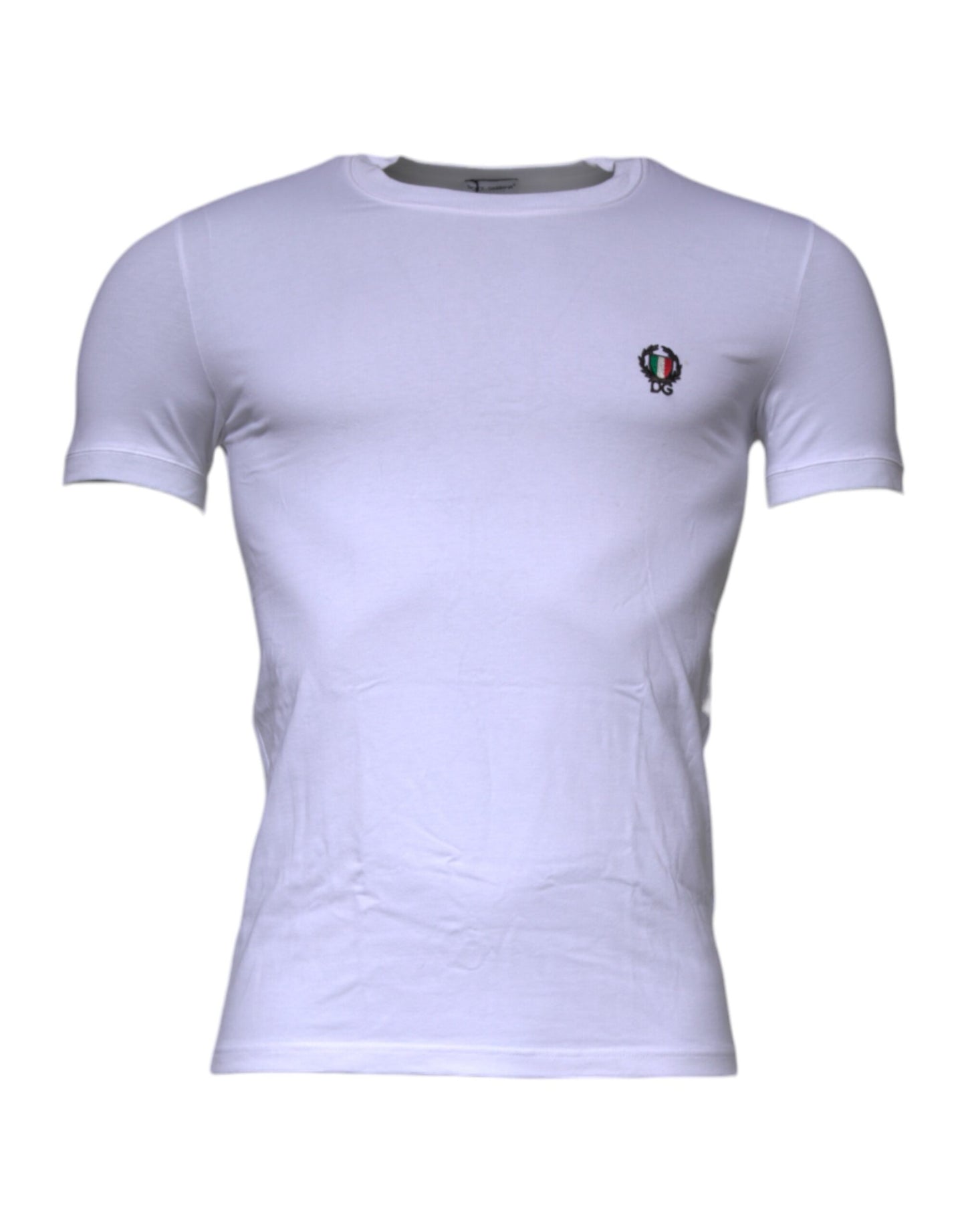 Dolce & Gabbana White Cotton Logo Round Neck Underwear T-shirt