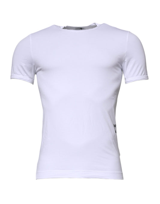 Dolce & Gabbana White Cotton Stretch Crewneck Underwear T-shirt