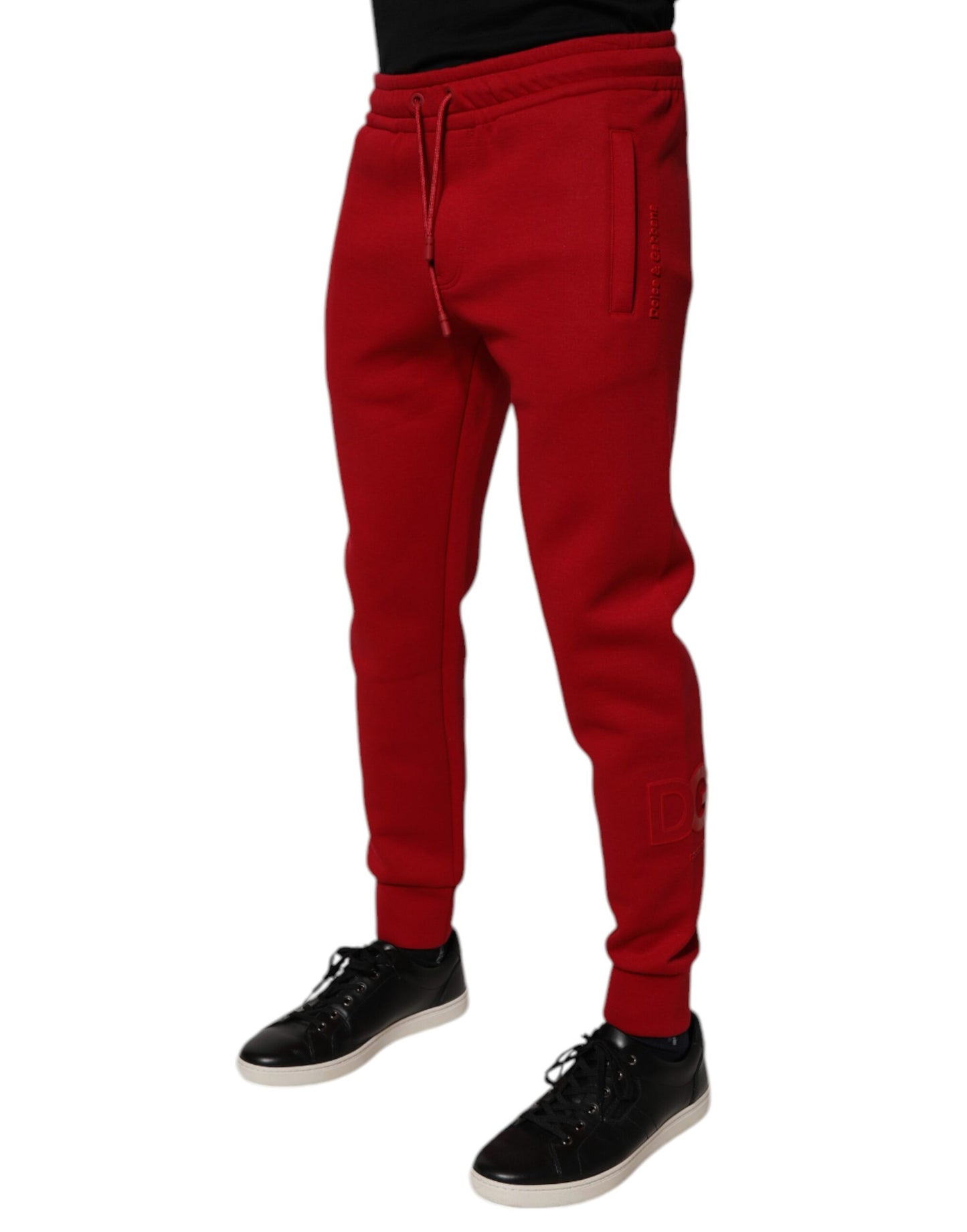 Dolce & Gabbana Red Cotton Jogger Jogging Pants