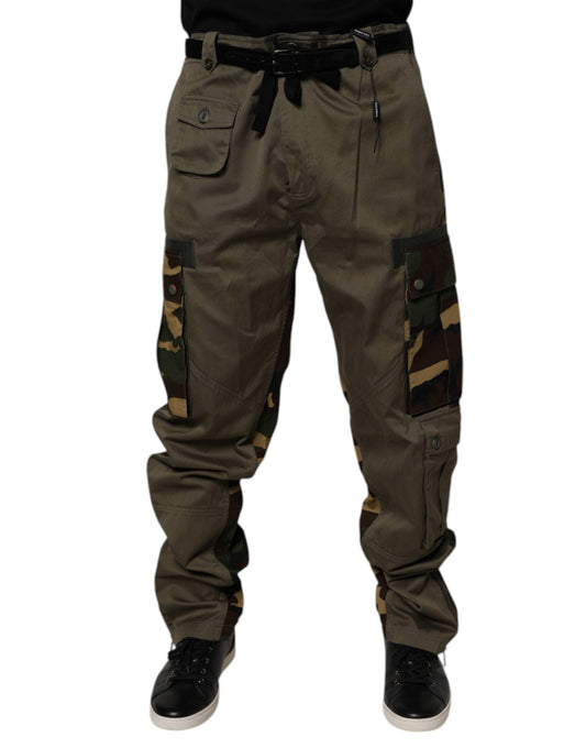 Dolce & Gabbana Multicolor Patchwork Camouflage Cargo Pants