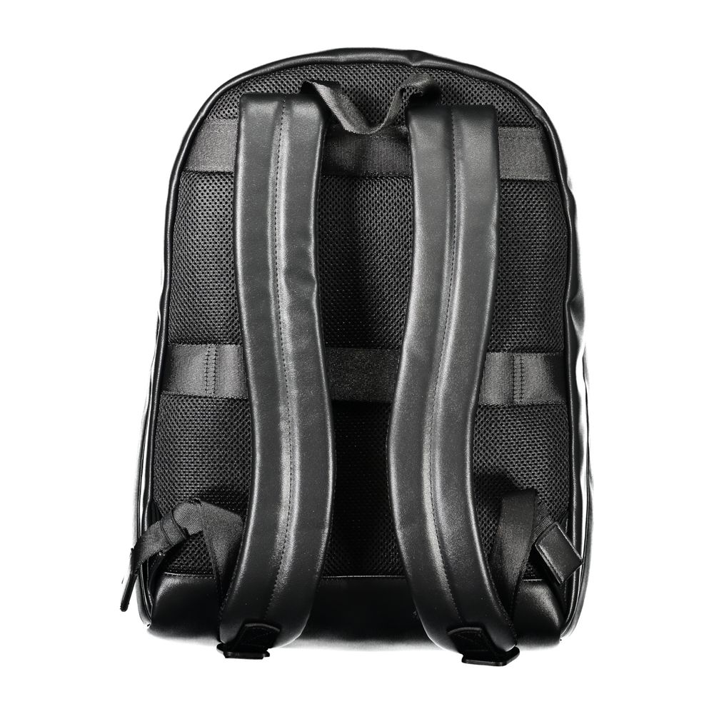 Tommy Hilfiger Black Polyethylene Men Backpack