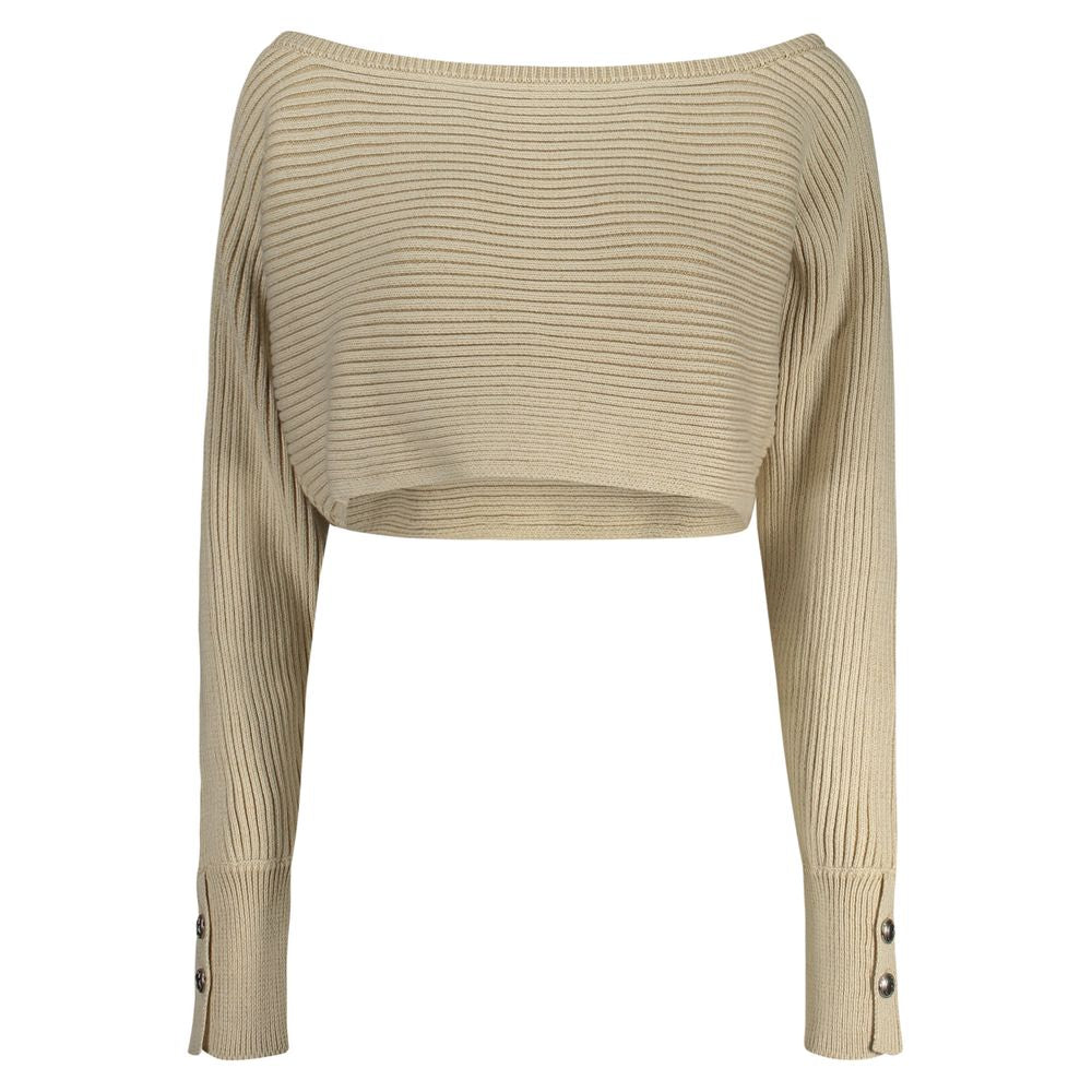 Guess Jeans Beige Cotton Women Sweater