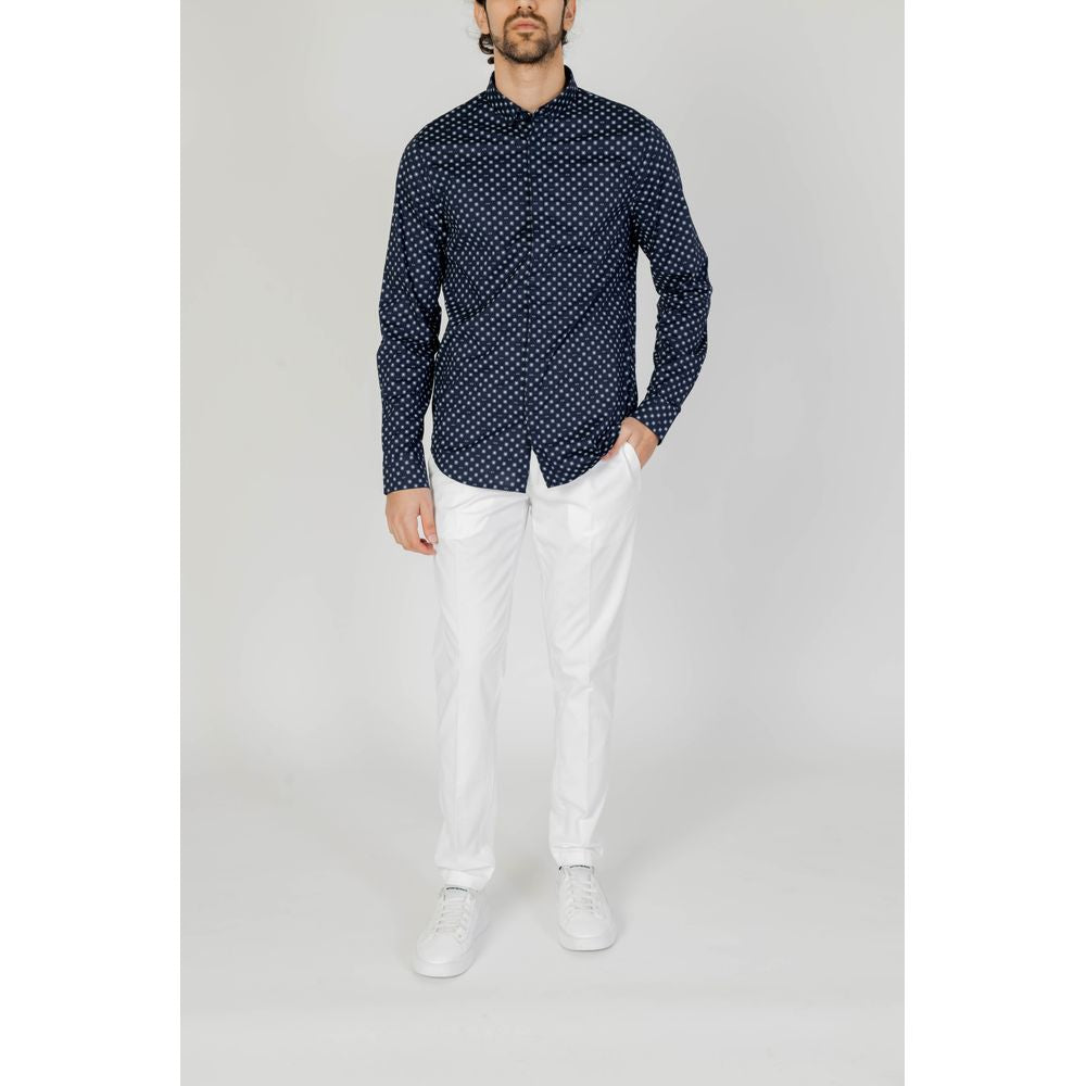 Armani Exchange Blue Cotton Shirt