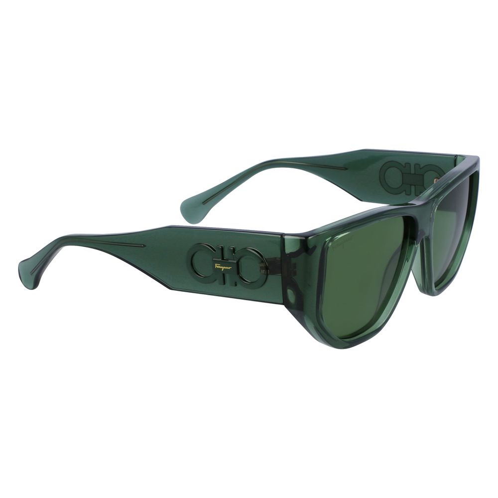 Ferragamo Green Injected Sunglasses