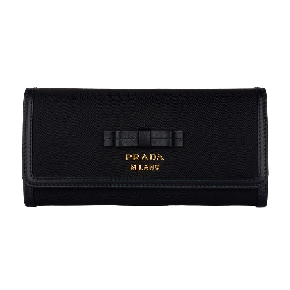 Prada Black Leather Leather Leather Wallet