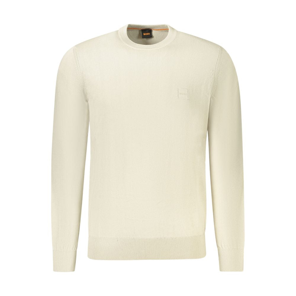 Hugo Boss Beige Cotton Men Sweater