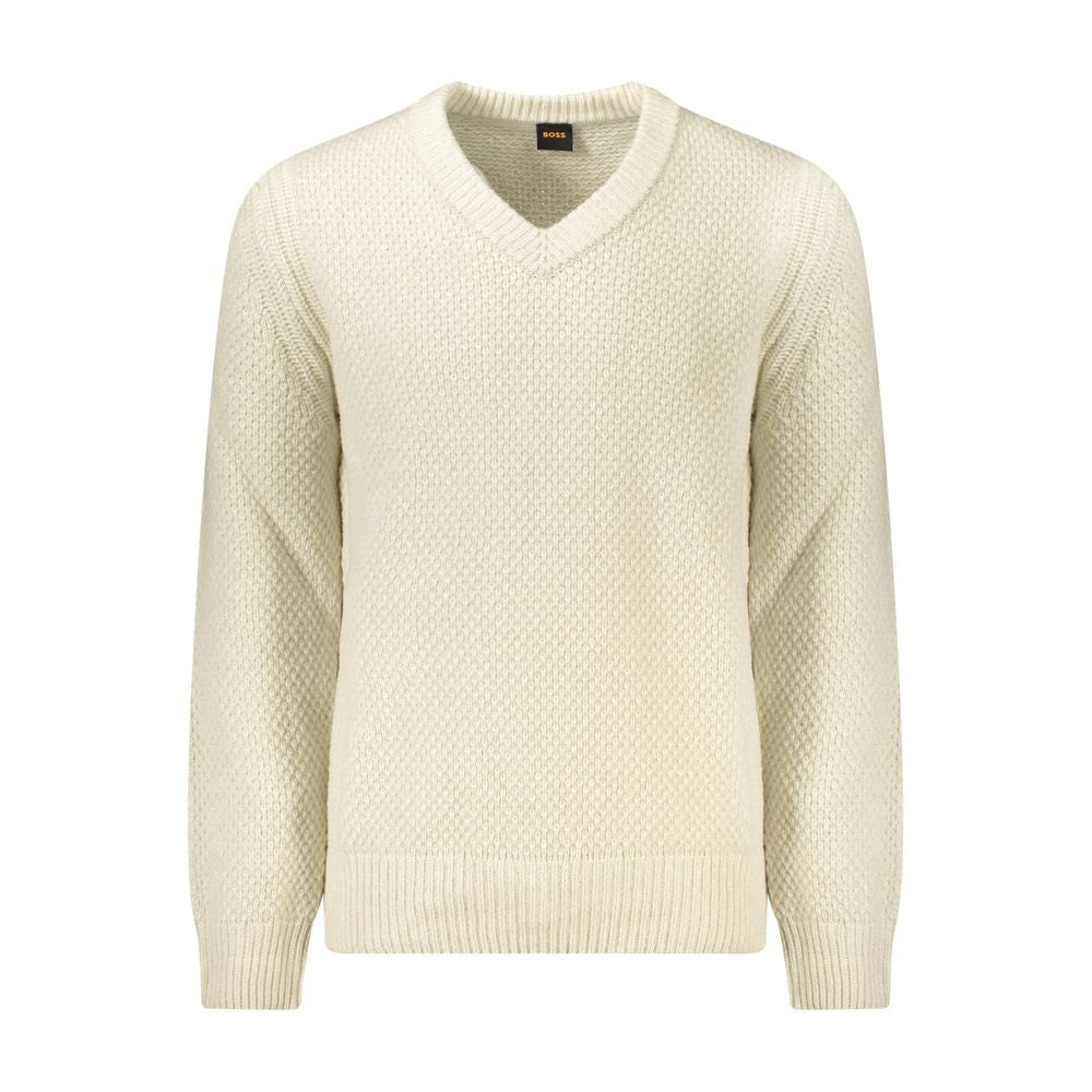 Hugo Boss Beige Wool Men Sweater